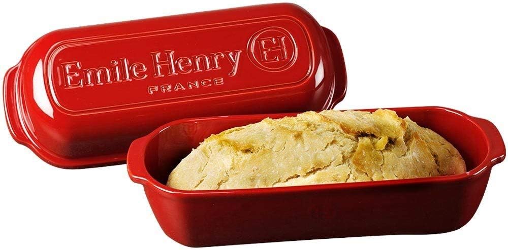 Emile Henry Italian Bread Loaf Baker | Burgundy