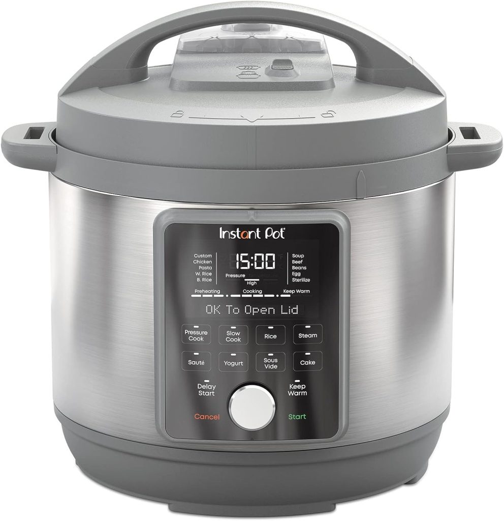 Instant Pot Duo Plus, 6-Quart Whisper Quiet 9-in-1 Electric Pressure Cooker, Slow Rice Steamer, Sauté, Yogurt Maker, Warmer  Sterilizer, Free App with 800+ Recipes, Stainless Steel