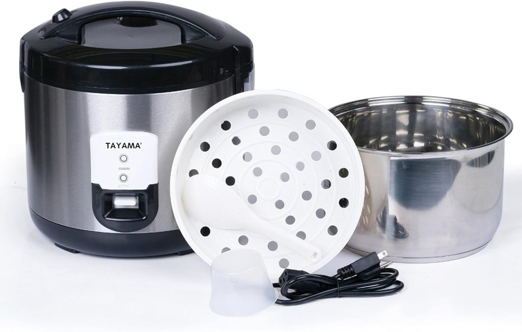 Tayama 20-Cup Stainless Steel Automatic Rice Cooker  Food Steamer