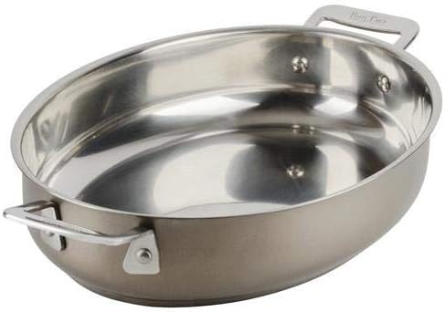 Bon Chef 60002TAUPE 12 in. Hotstone Taupe Cucina Oval Au Gratin - Induction Bottom