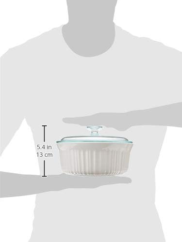 CorningWare French White 10-Pc Ceramic Bakeware Set with Lids, Chip and Crack Resistant Stoneware Baking Dish, Microwave, Dishwasher, Oven, Freezer and Fridge Safe