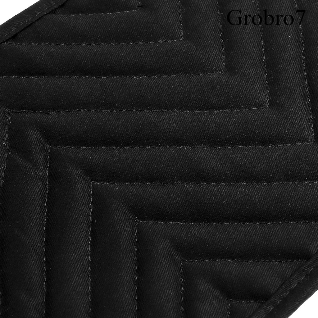 GROBRO7 5Pack Pot Holders for Kitchen Heat Resistant Cotton Potholder Multipurpose Hot Pad Machine Washable Oven Mitts with Pocket Potholders for Baking and Cooking 8.9 x 6.9 in Gray Black