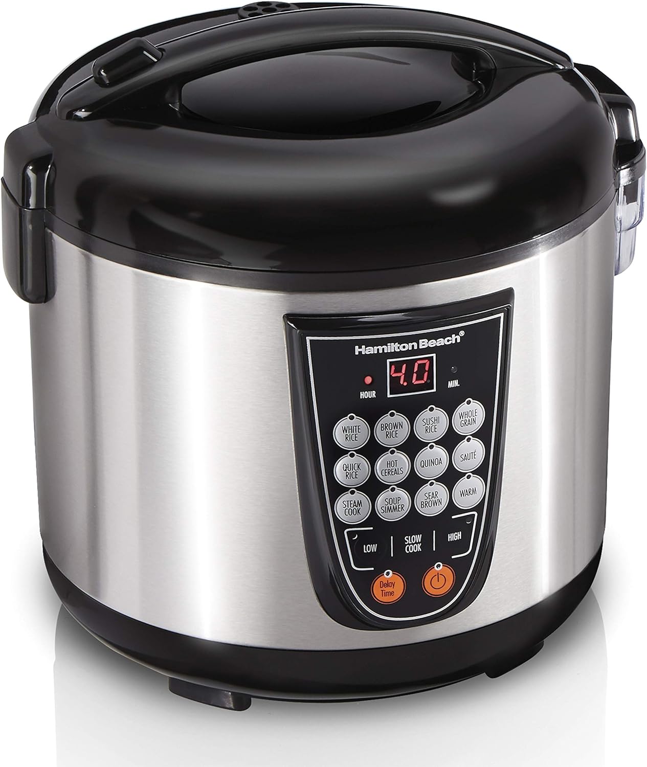 Hamilton Beach 20-Cup Programmable Rice Cooker, Slow Cooker  Food Steamer with 14 Settings