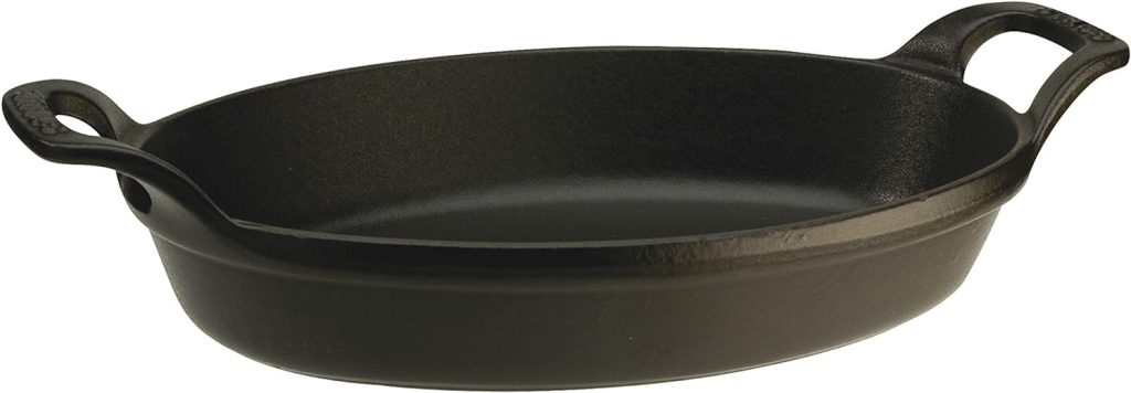 Staub FBA_1302123 Gratin Dish, オーバル21cm, Black (Black 19-3911tcx)