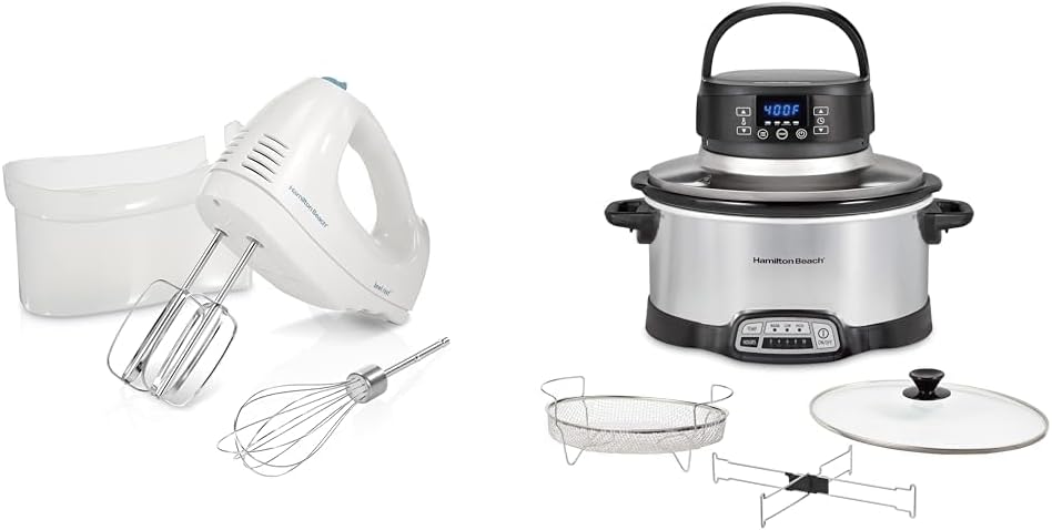 Hamilton Beach 6-Speed Electric Hand Mixer with Whisk  6 Quart Programmable Slow Cooker With Flexible Easy Programming