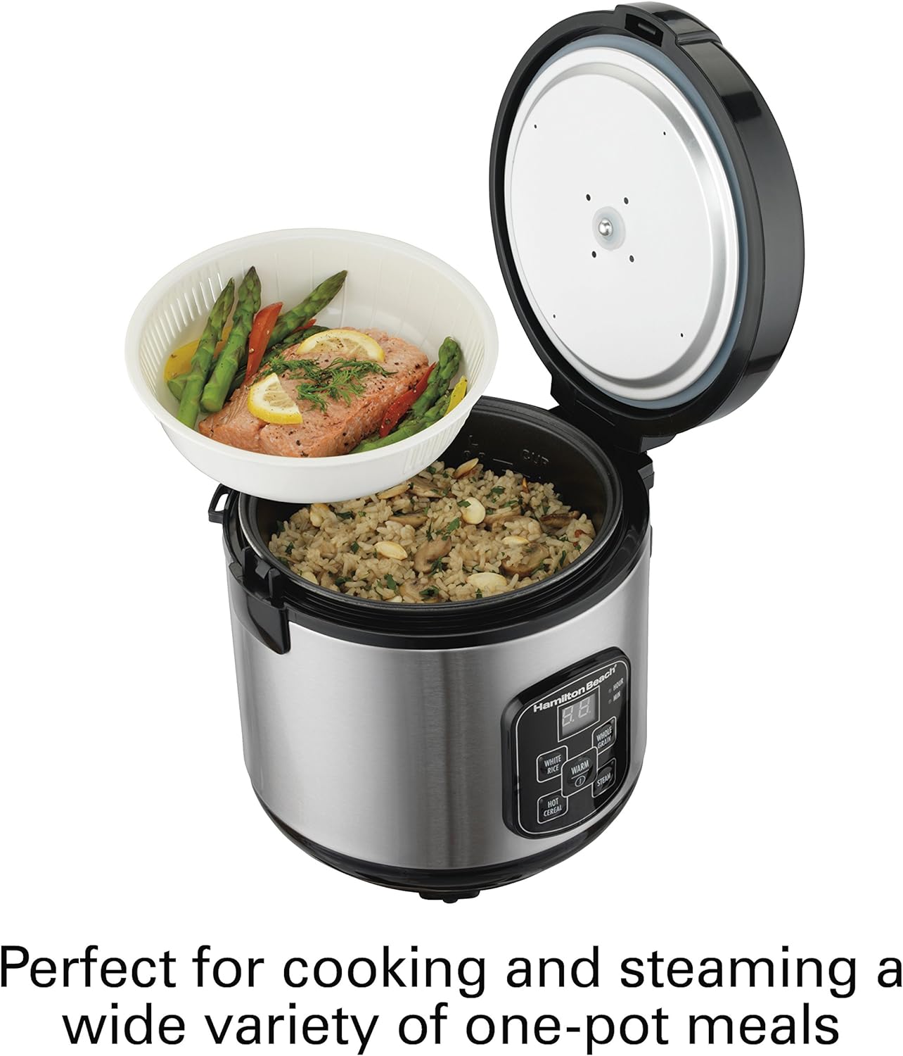 Hamilton Beach Digital Programmable Rice Cooker  Food Steamer (37518) and Hamilton Beach Wave Action Blender (58148A)