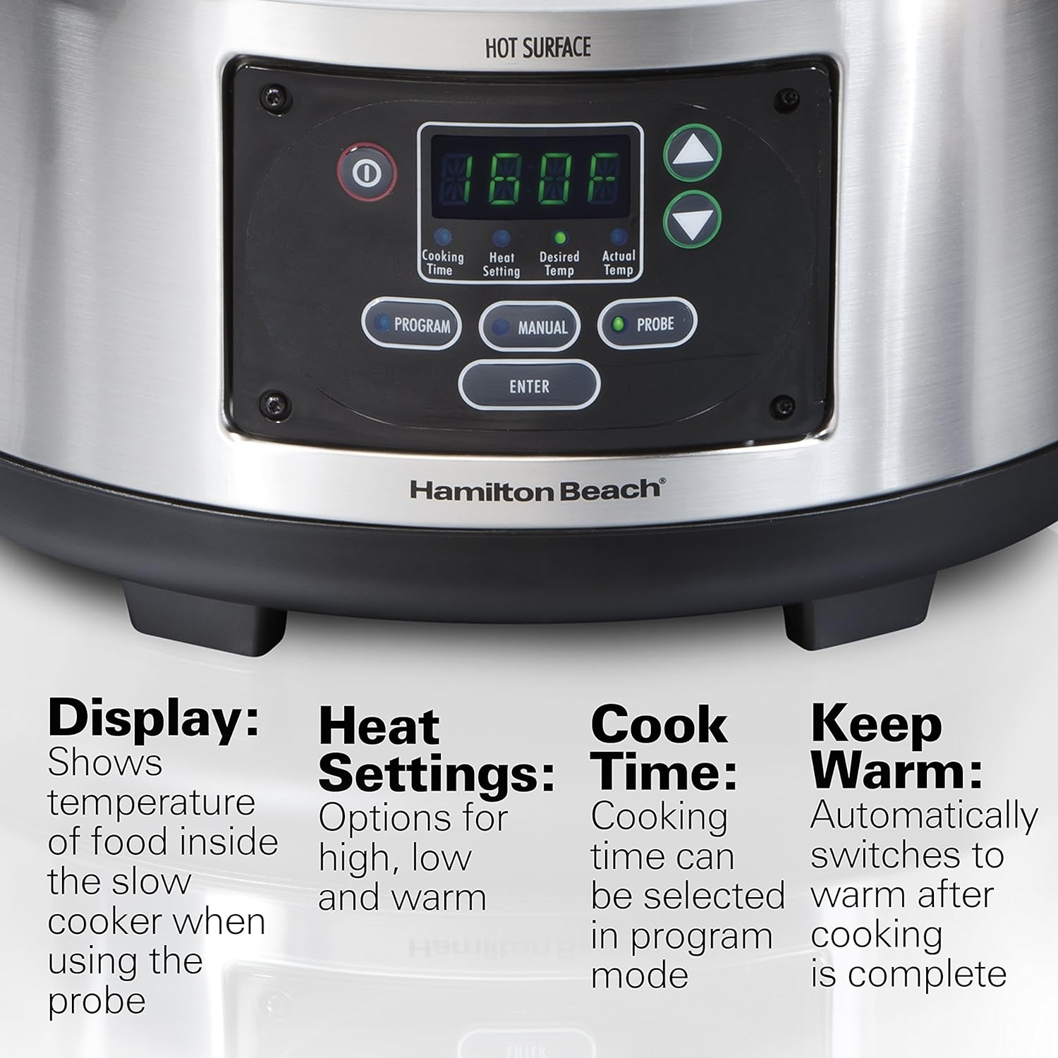 Hamilton Beach Digital Programmable Rice Cooker, Slow Cooker  Food Steamer Bundle (20 Cups Cooked)