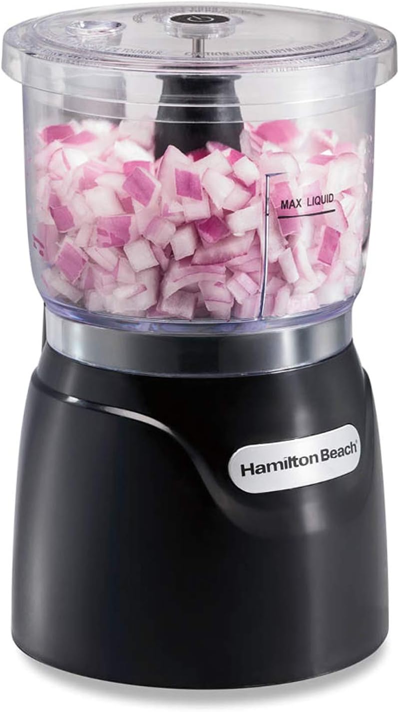 Hamilton Beach Electric Vegetable Chopper  Mini Food Processor  Slow Cooker, Extra Large 10 Quart, Stay or Go Portable With Lid Lock, Dishwasher Safe Crock, Black (33195)