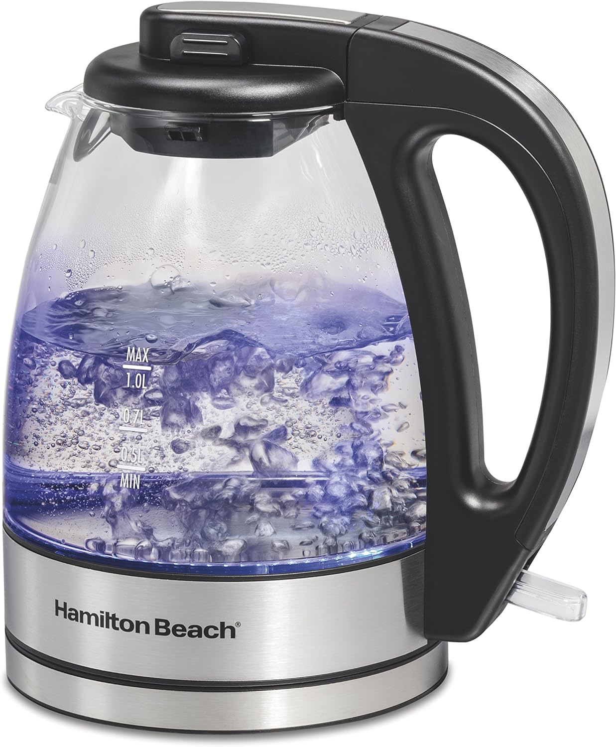 Hamilton Beach Glass Electric Tea Kettle (40930) and Coffee Grinder for Beans and Spices