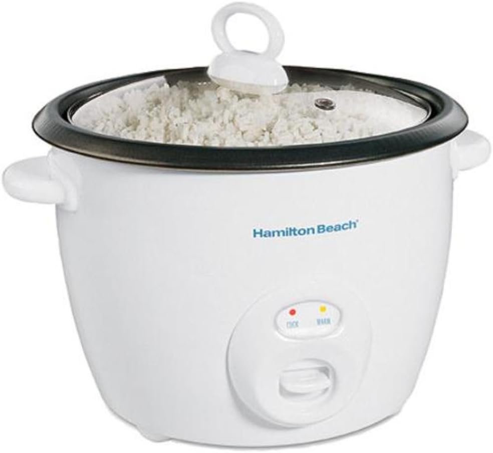 Hamilton Beach Rice Cooker  Food Steamer 20 Cups Cooked (10 Uncooked), White (37532N)