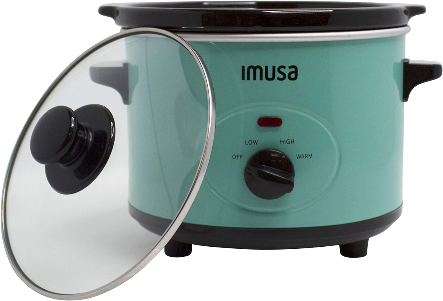 IMUSA GAU-80113T 1.5 Quart Teal Slow Cooker with Glass Lid