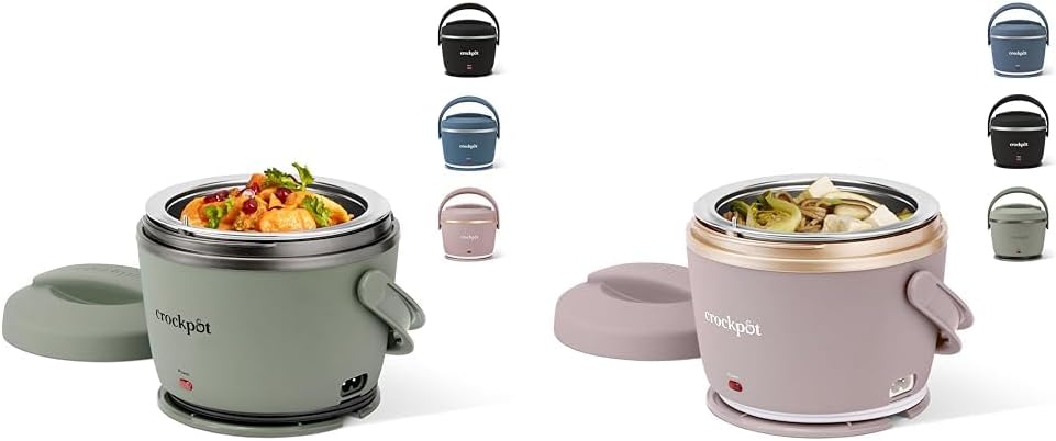 Crock-Pot Electric Lunch Box  Electric Lunch Box, Portable Food Warmer for Travel, Car, On-the-Go, 20-Ounce, Blush Pink | Keeps Food Warm  Spill-Free | Dishwasher-Safe | Gifts for Women