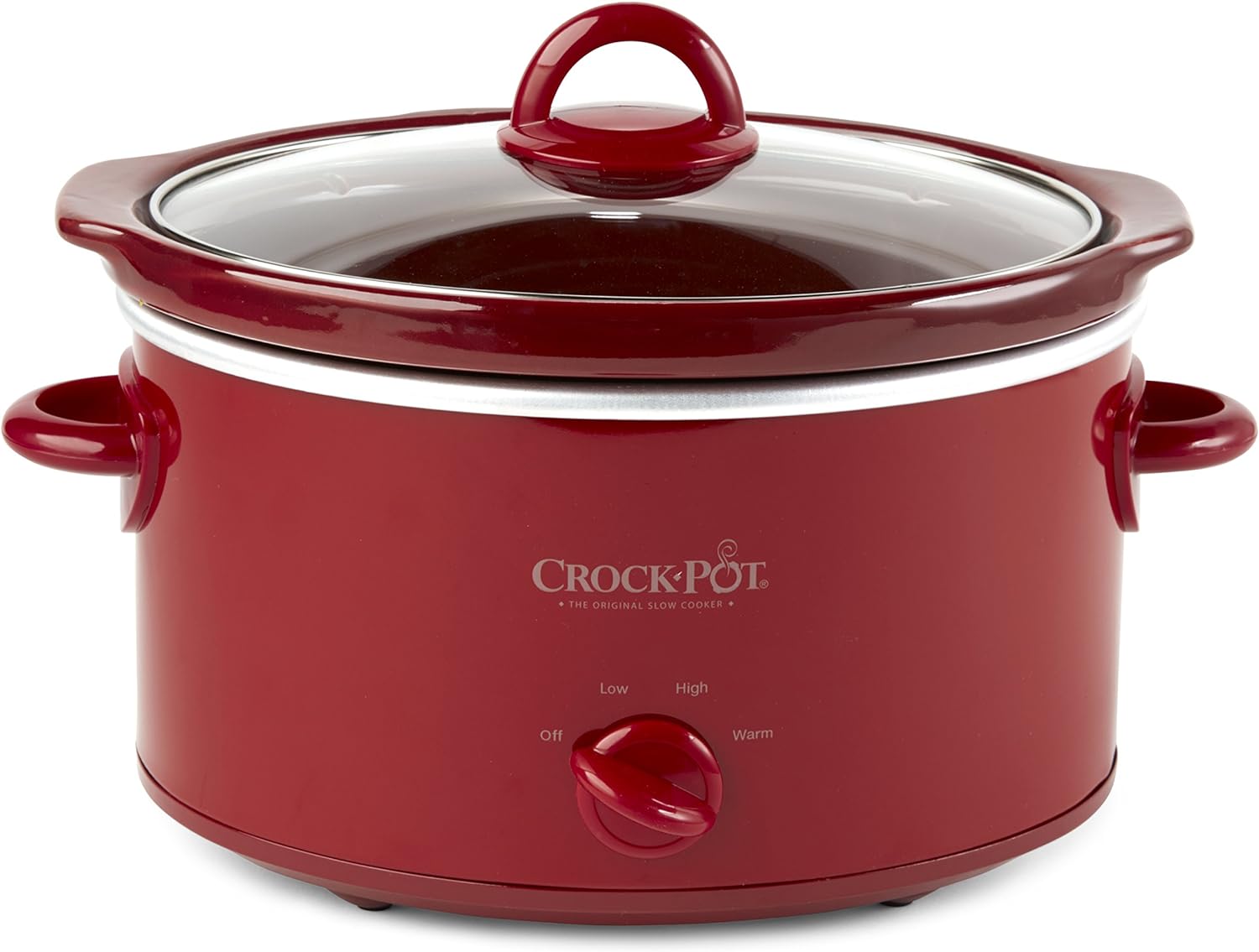 Crock-Pot Small 4 Quart Manual Slow Cooker and Food Warmer, Red (SCV401-TR)