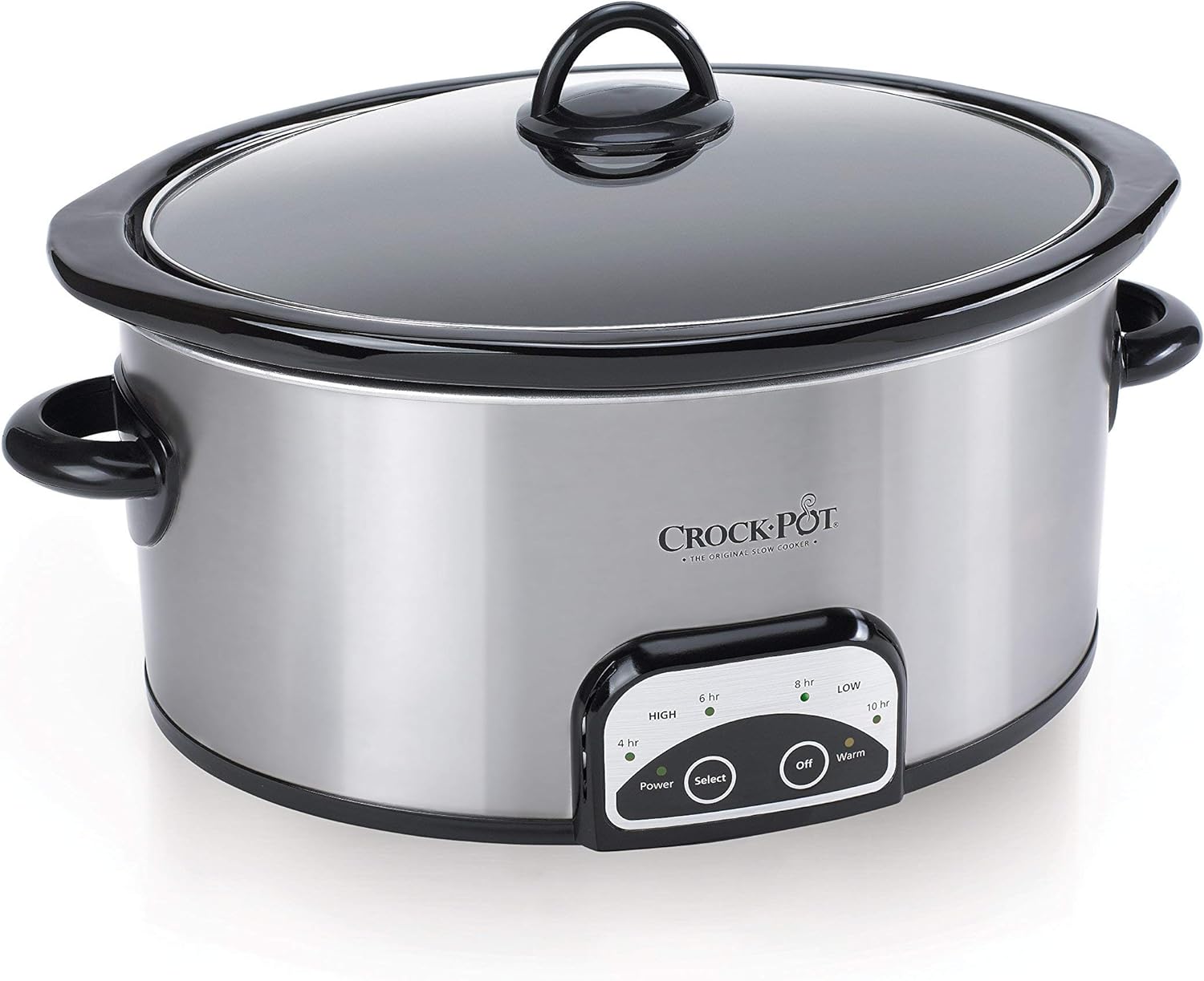 Crock-Pot Smart-Pot 6 Quart Programmable Slow Cooker with Timer, Food Warmer, Brushed Stainless Steel (SCCPVP600-S)