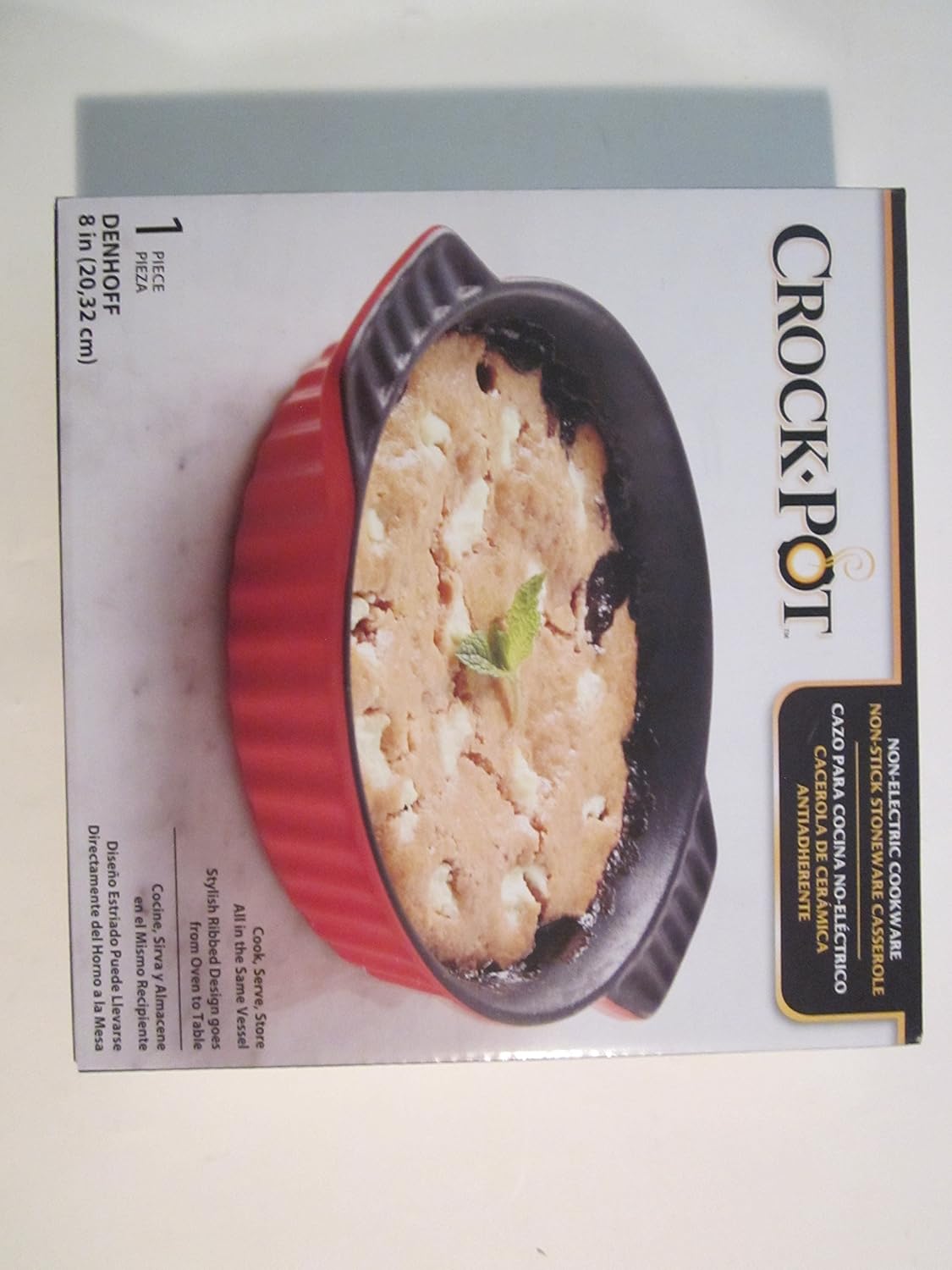 Gibson Crock Pot Alfio 8.25 Inch Ribbed Casserole in Red 93597311M