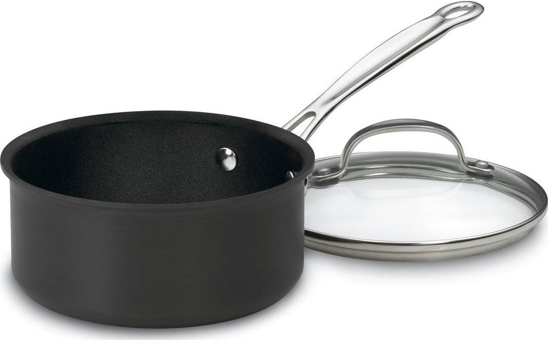 Cuisinart 622-24 Chefs Classic 10-Inch Nonstick-Hard-Anodized, Open Skillet  Chefs Classic Nonstick Hard-Anodized 1.5-Quart Saucepan with Lid, Black