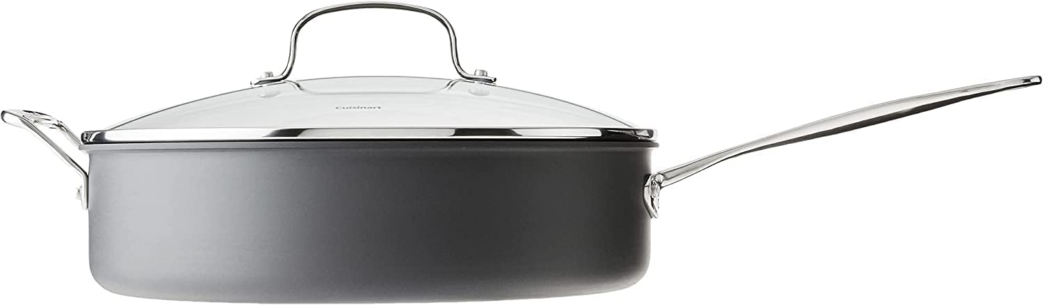 Cuisinart 633-30HP1 Chefs Classic 5.5-Quart Saute Pan Nonstick-Hard-Anodized, Black