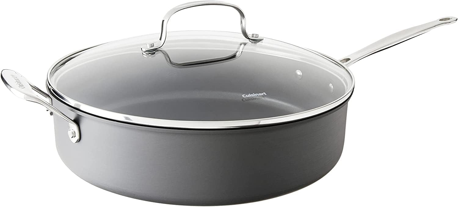 Cuisinart 633-30HP1 Chefs Classic 5.5-Quart Saute Pan Nonstick-Hard-Anodized, Black