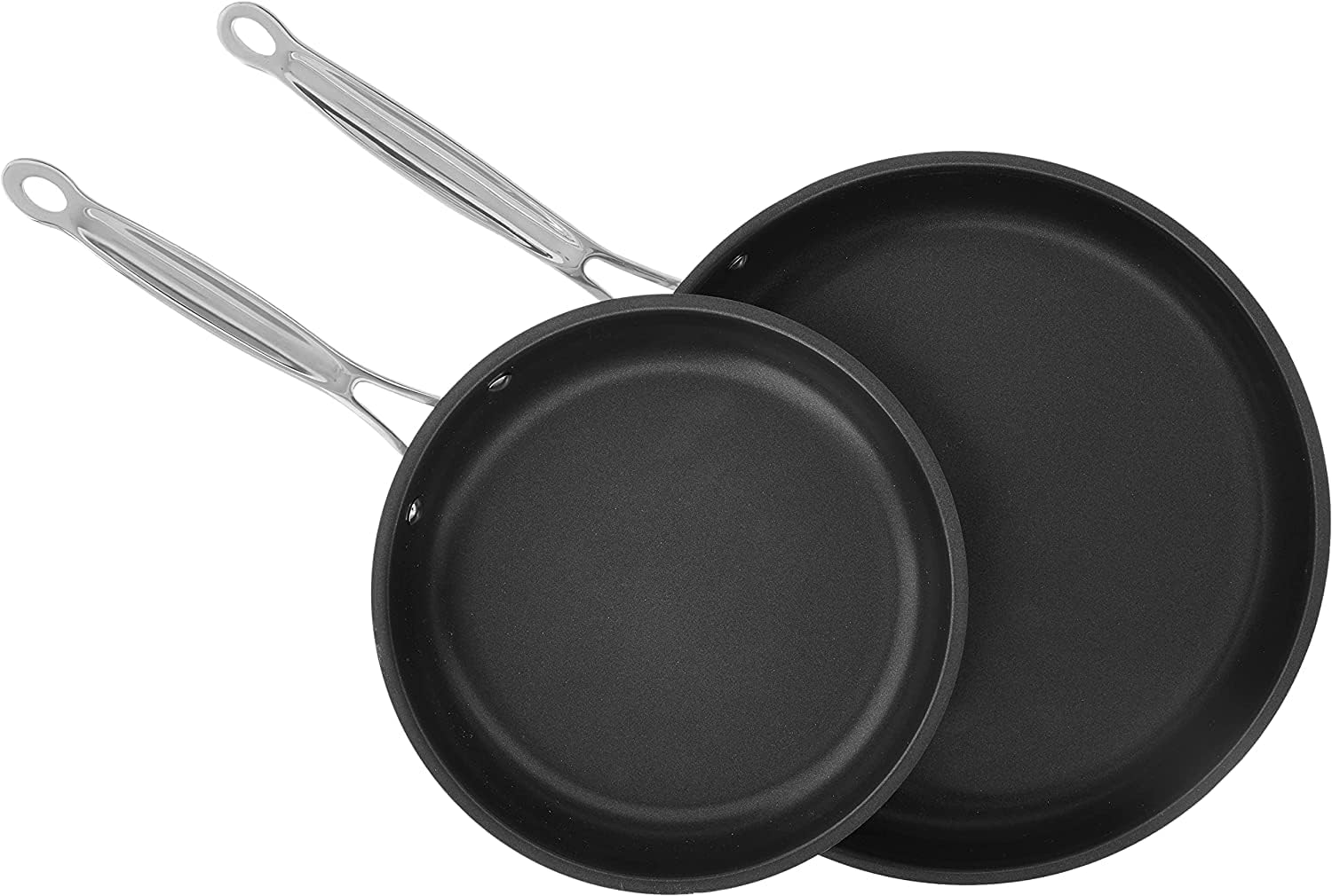 Cuisinart Chefs Classic Stainless Nonstick 2-Piece 9-Inch and 11-Inch Skillet Set - Black And Silver