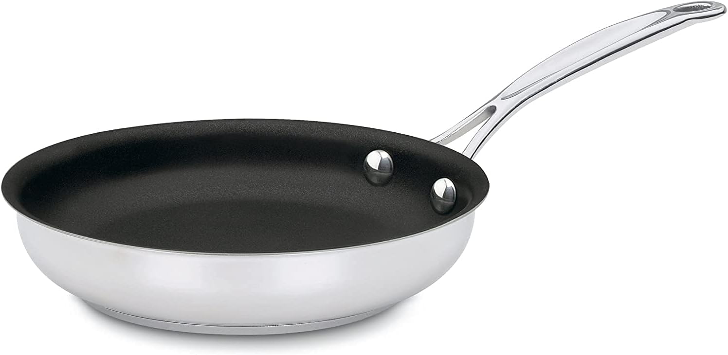 Cuisinart Chefs Classic Stainless Nonstick 8-Inch Open Skillet