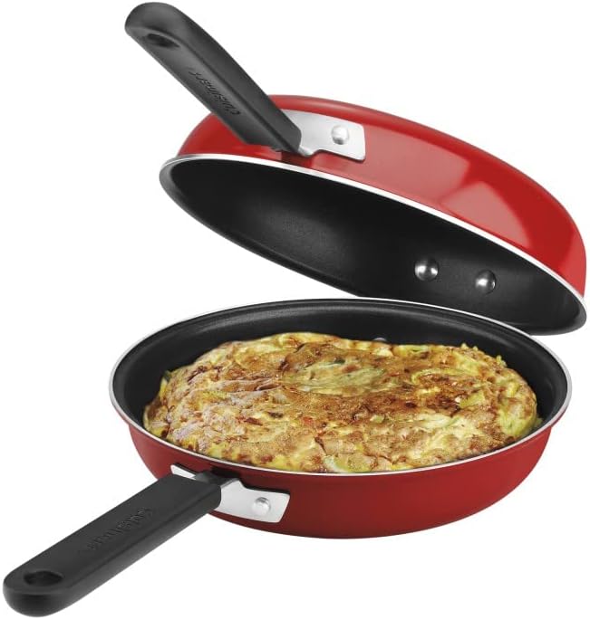 Cuisinart FP2-24BK 10-inch Nonstick Set Frittata Non-Stick Sauce Pan, Black/Stainless Steel