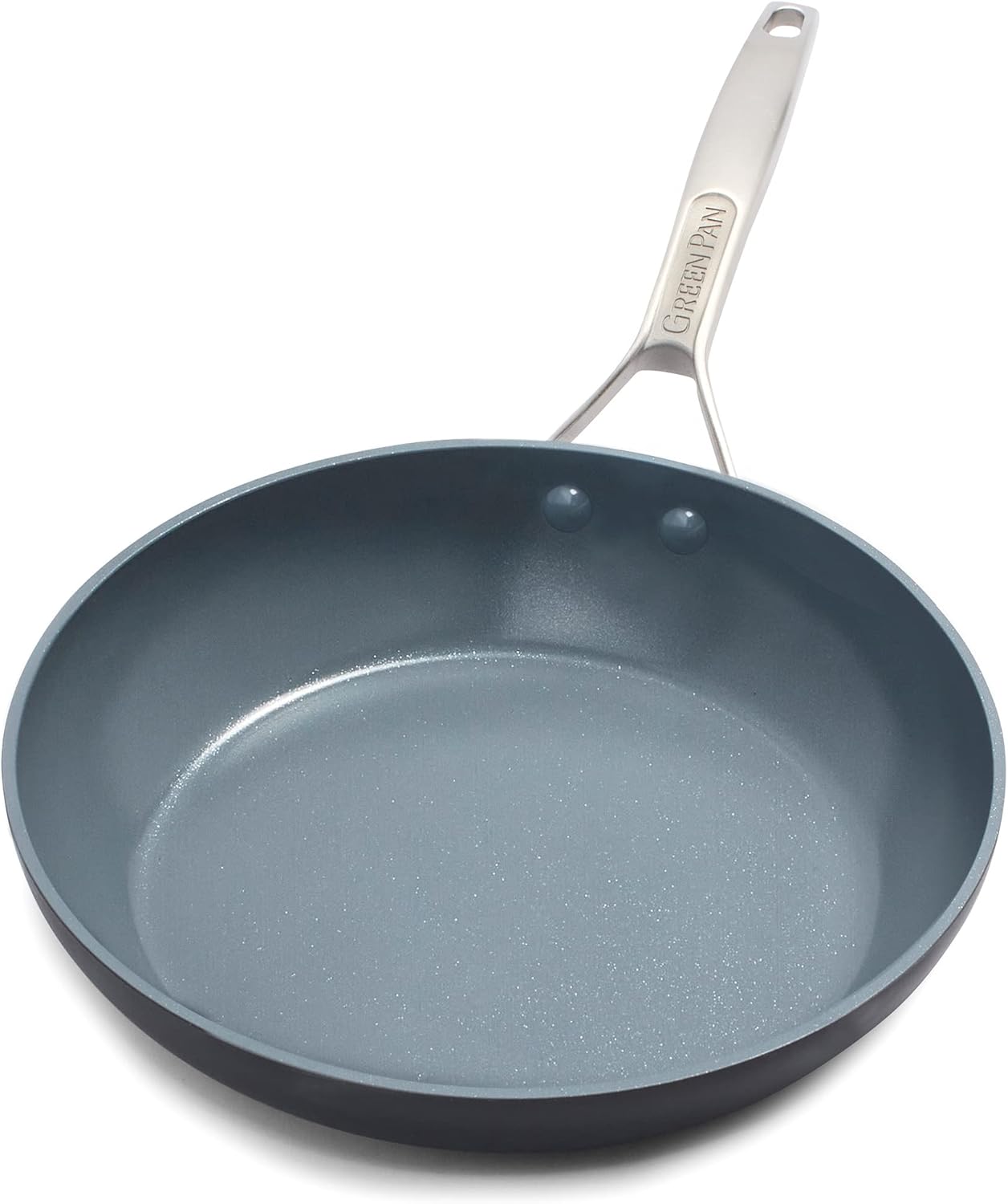 GreenPan Paris Pro Hard Anodized Healthy Ceramic Nonstick, 10 Frying Pan Skillet, PFAS-Free, Dishwasher Safe, Grey