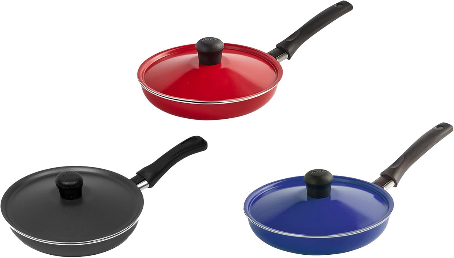 Imusa Casserole with Lid and Handle, STD, Black, Red or Blue (pack of 1)