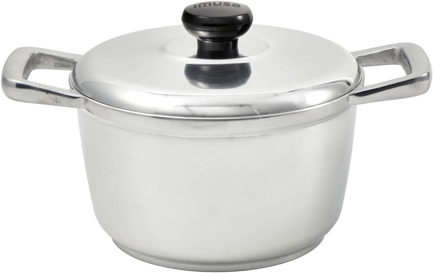 IMUSA USA 5.8 Quart Heavy Duty Cajun Cast Aluminum Dutch Oven with Lid, Silver, (IMU-89307)