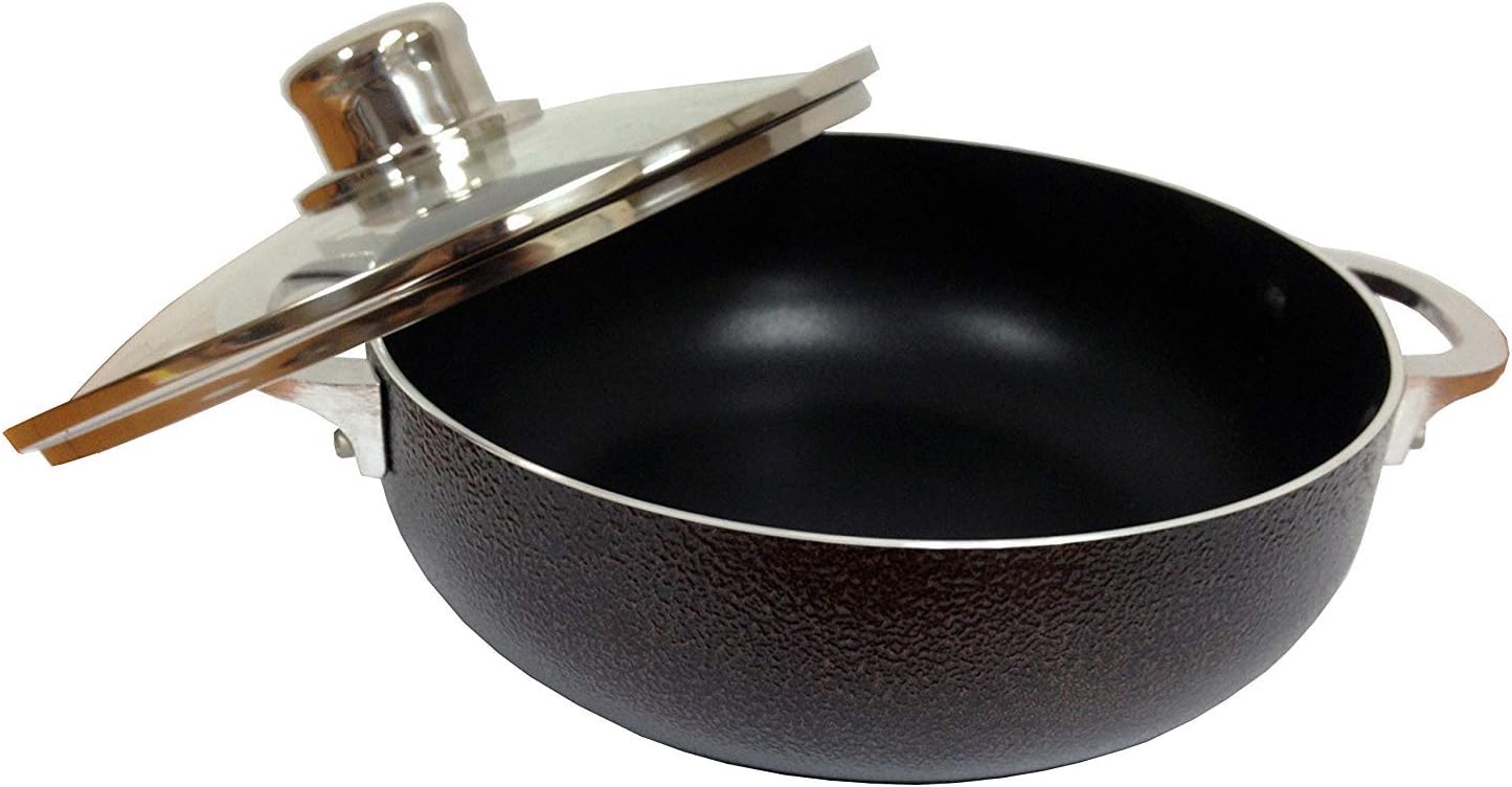 IMUSA USA Nonstick Dutch Oven with Glass Lid 3.2-Quart, Bronzed