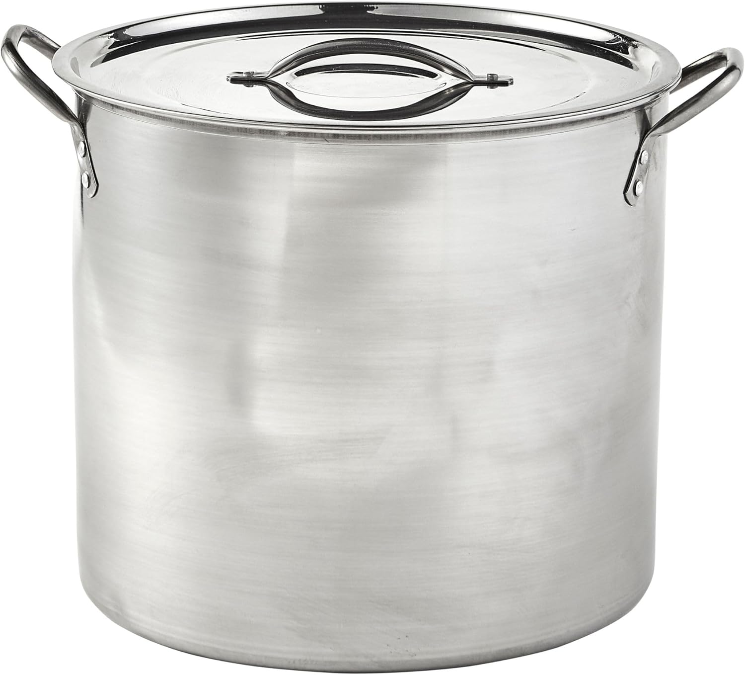 IMUSA USA Stainless Steel Stock Pot with Lid 12-Quart, Silver