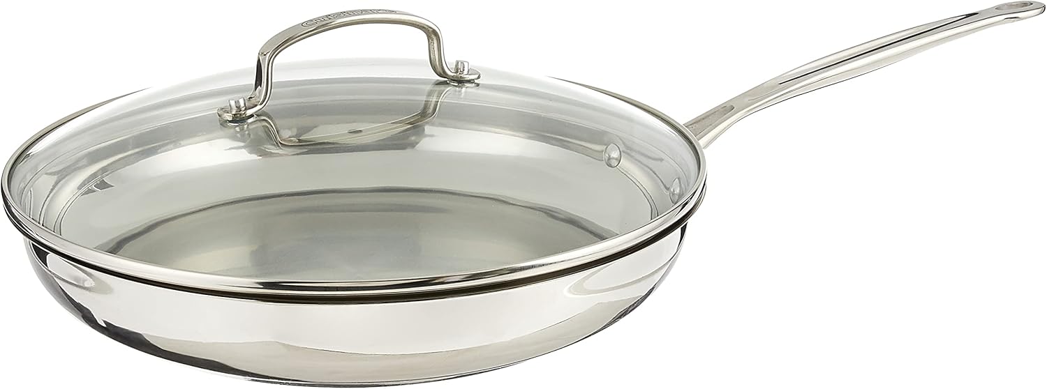 Cuisinart 12 Inch Skillet with Glass Cover, Chefs Classic Collection, 722-30G