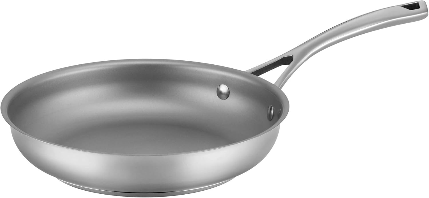 Cuisinart 9522-20NS Forever Stainless Collection Nonstick Skillet, 8 Inch, Stainless Steel