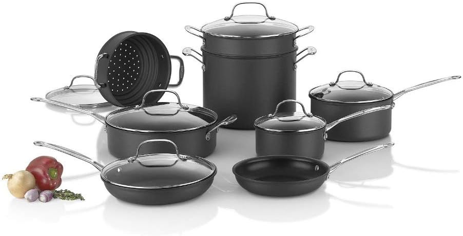 Cuisinart Chefs Classic Nonstick Hard-Anodized 14-Piece Cookware Set