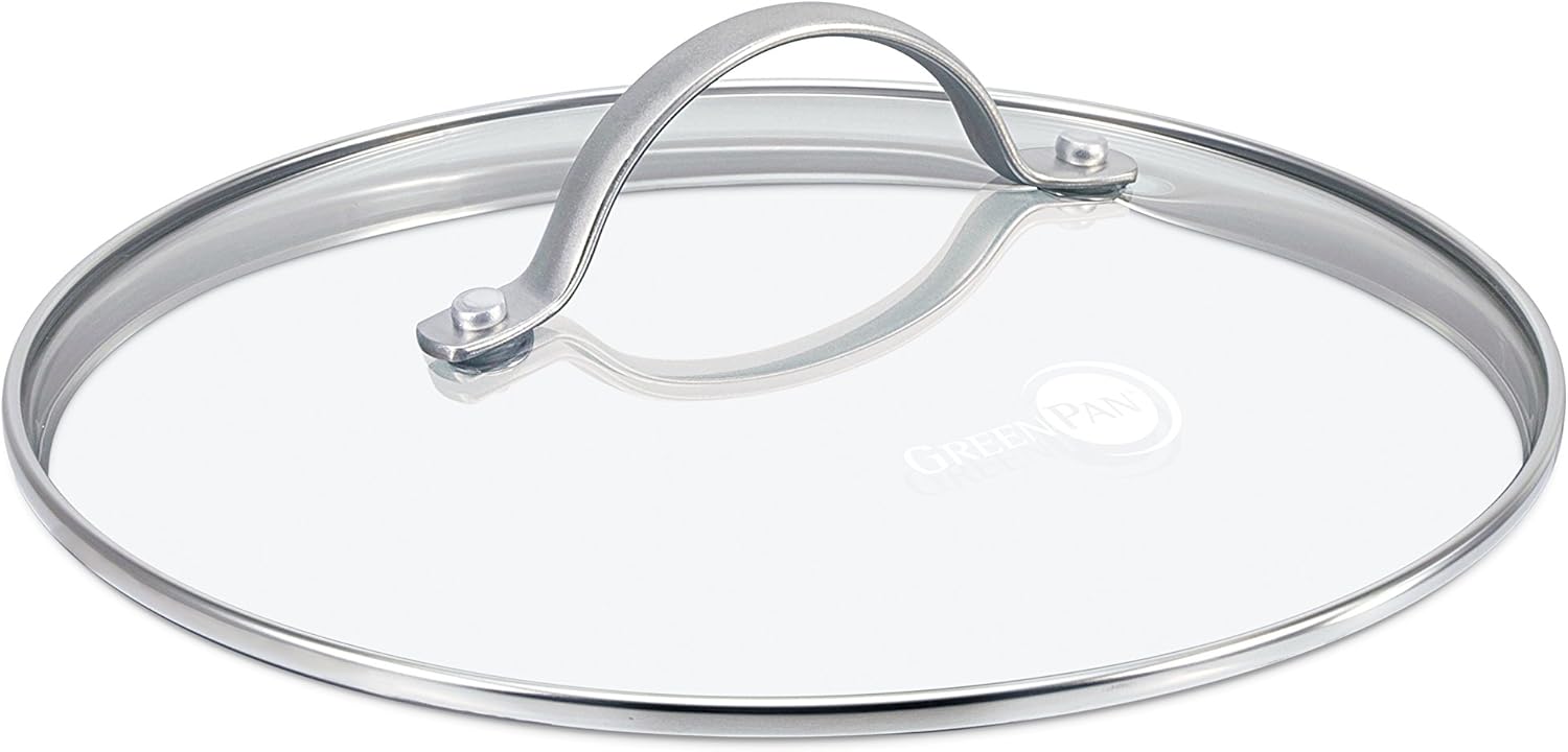 GreenPan Glass Lid with Stainless Steel Handle, 9.5, Silver