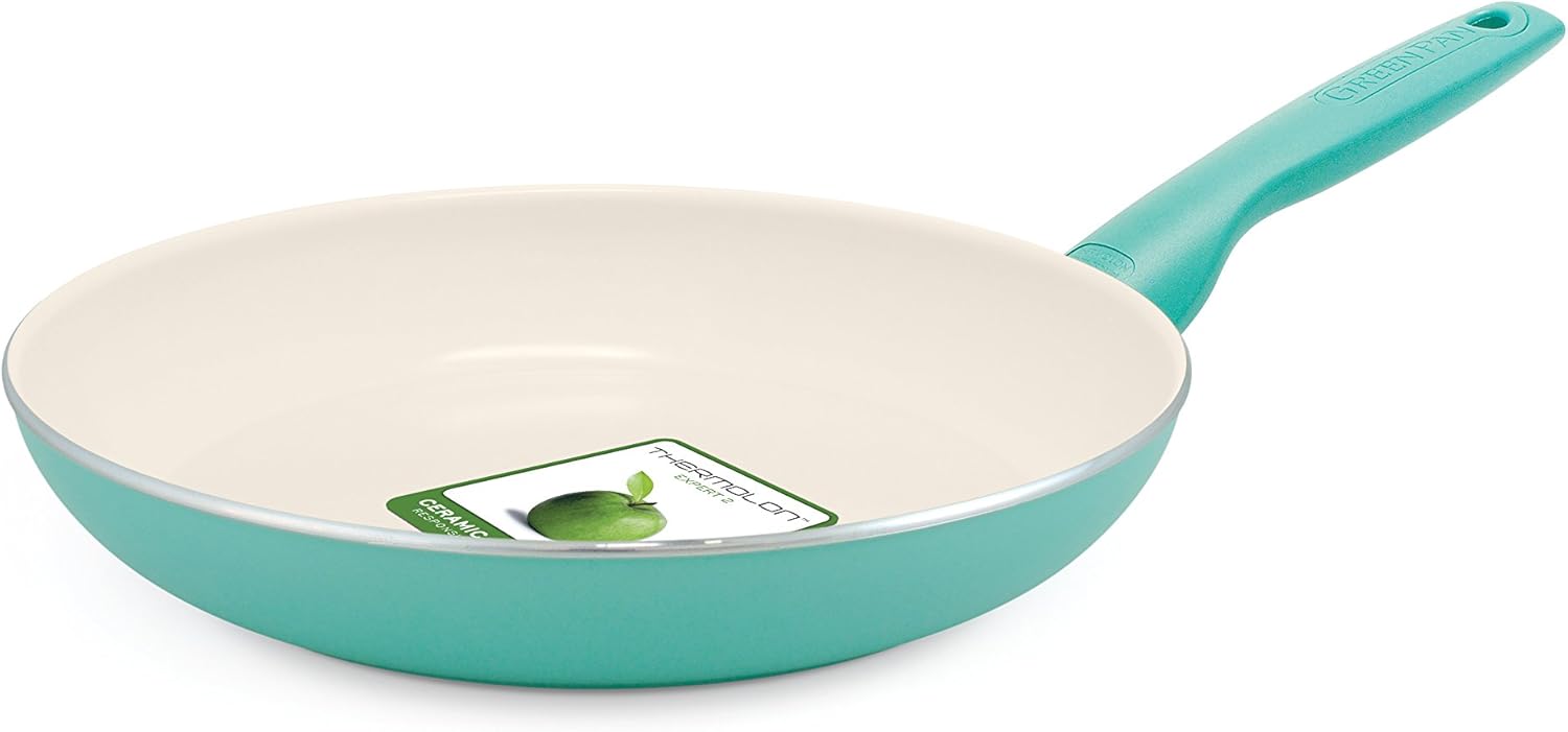 GreenPan Rio 12 Ceramic Non-Stick Open Frypan, Turquoise -