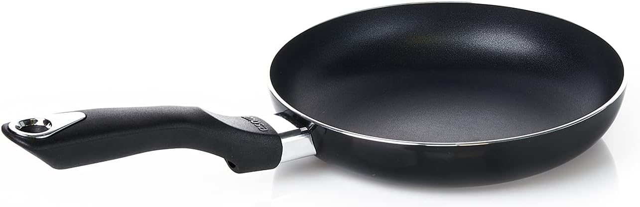 IMUSA 8in Bistro Aluminum Nonstick Fry Pan with Cool Touch Handle, Black