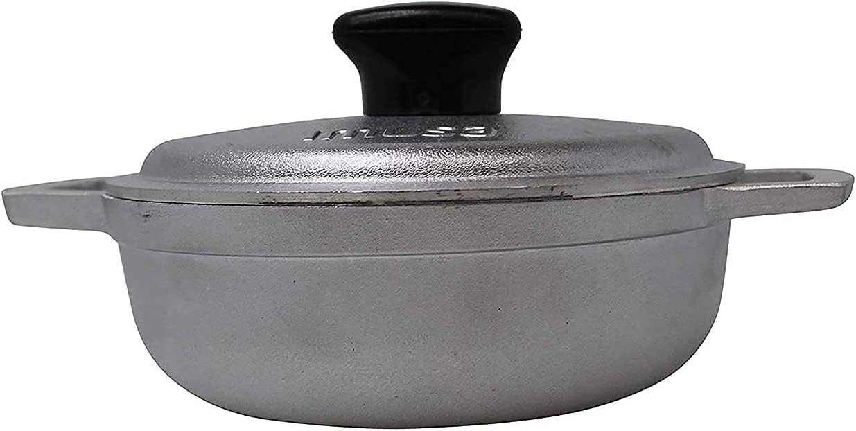 IMUSA USA (12 PACK) 0.7Qt Traditional Colombian Mini Caldero (Dutch Oven) for Cooking and Serving, 0.7 Quart, Silver (GAU-80560KIT)