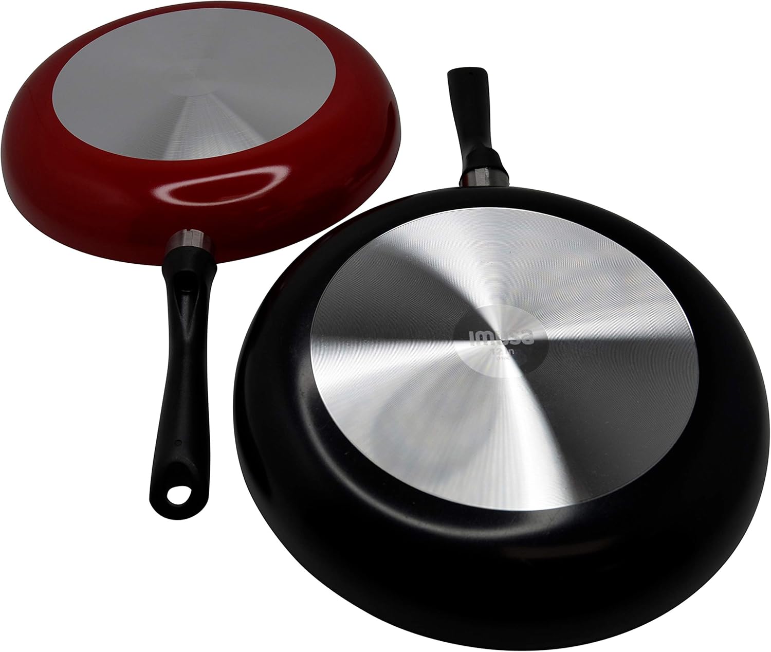 IMUSA USA IMU-01872 Nonstick Premier Saute Pan 9.5 with Cool Touch Handle, Red or Black