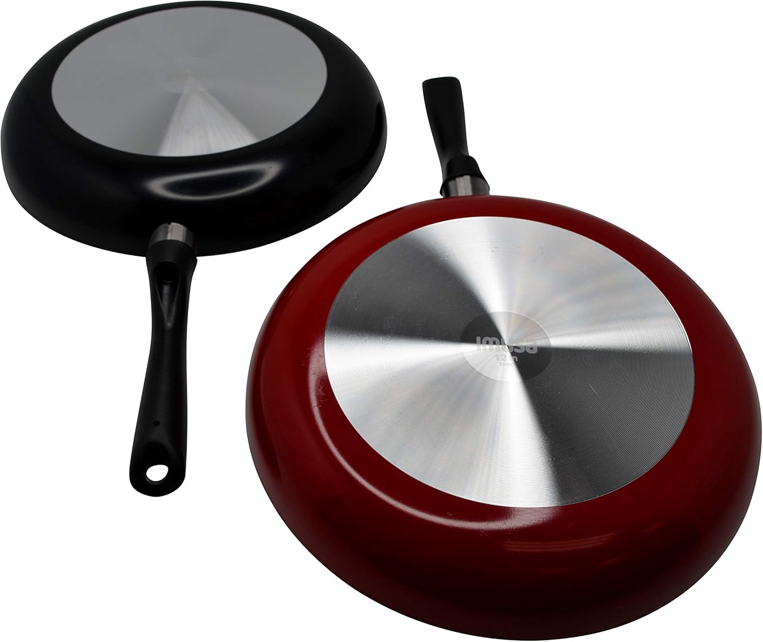 IMUSA USA IMU-01872 Nonstick Premier Saute Pan 9.5 with Cool Touch Handle, Red or Black