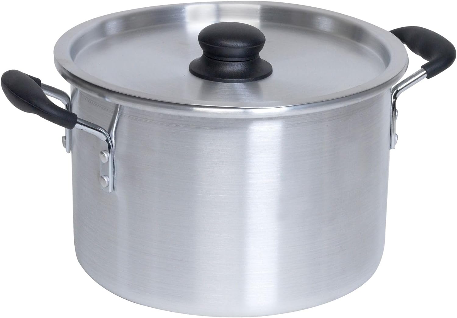 IMUSA USA, Silver IMU-60008 Aluminum Stock Pot with Lid 8, 12 Quart