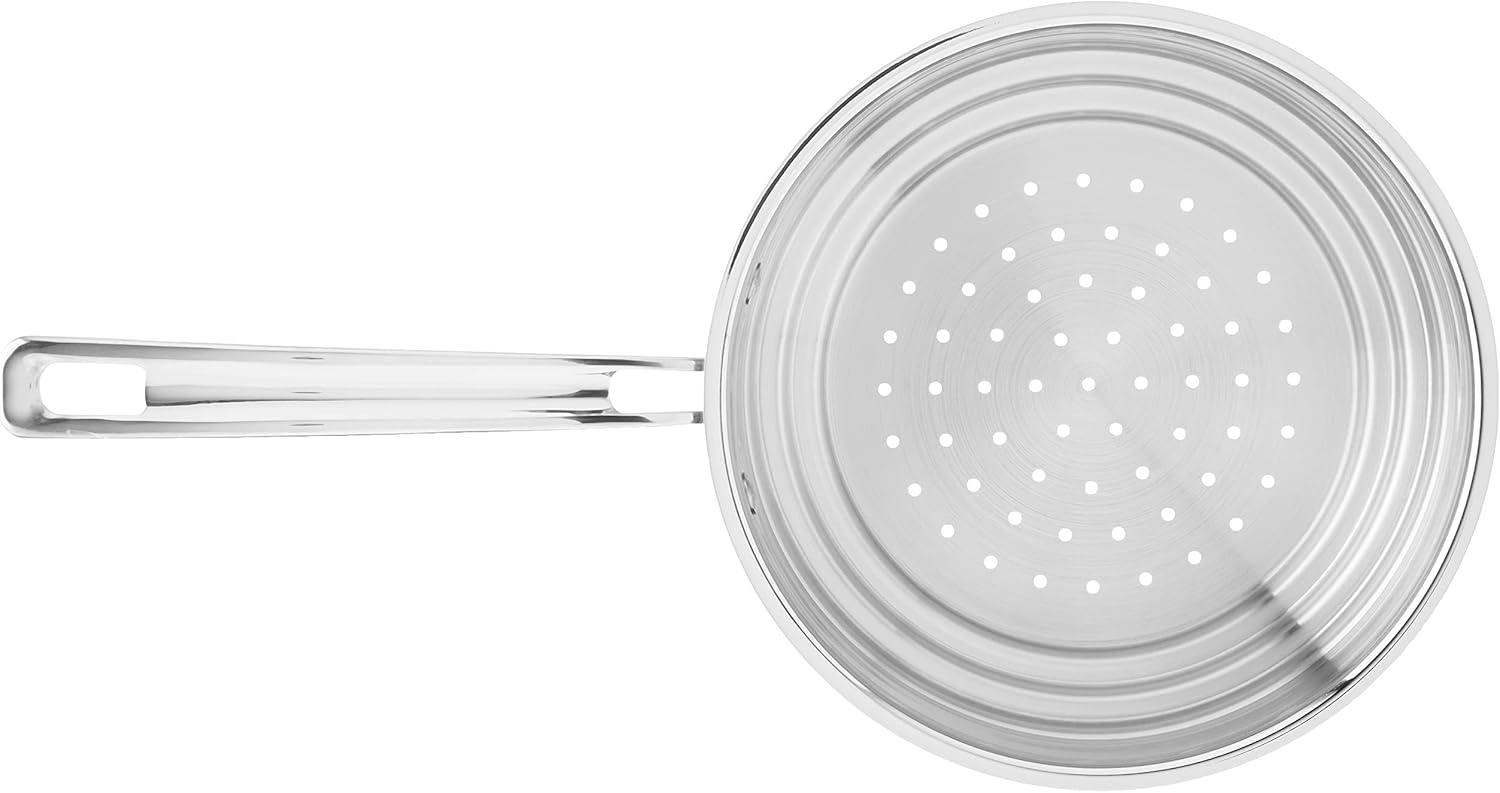 Cuisinart MCP116-20N MultiClad Pro Stainless Skillet, 20-cm, Universal Steamer w/Cover