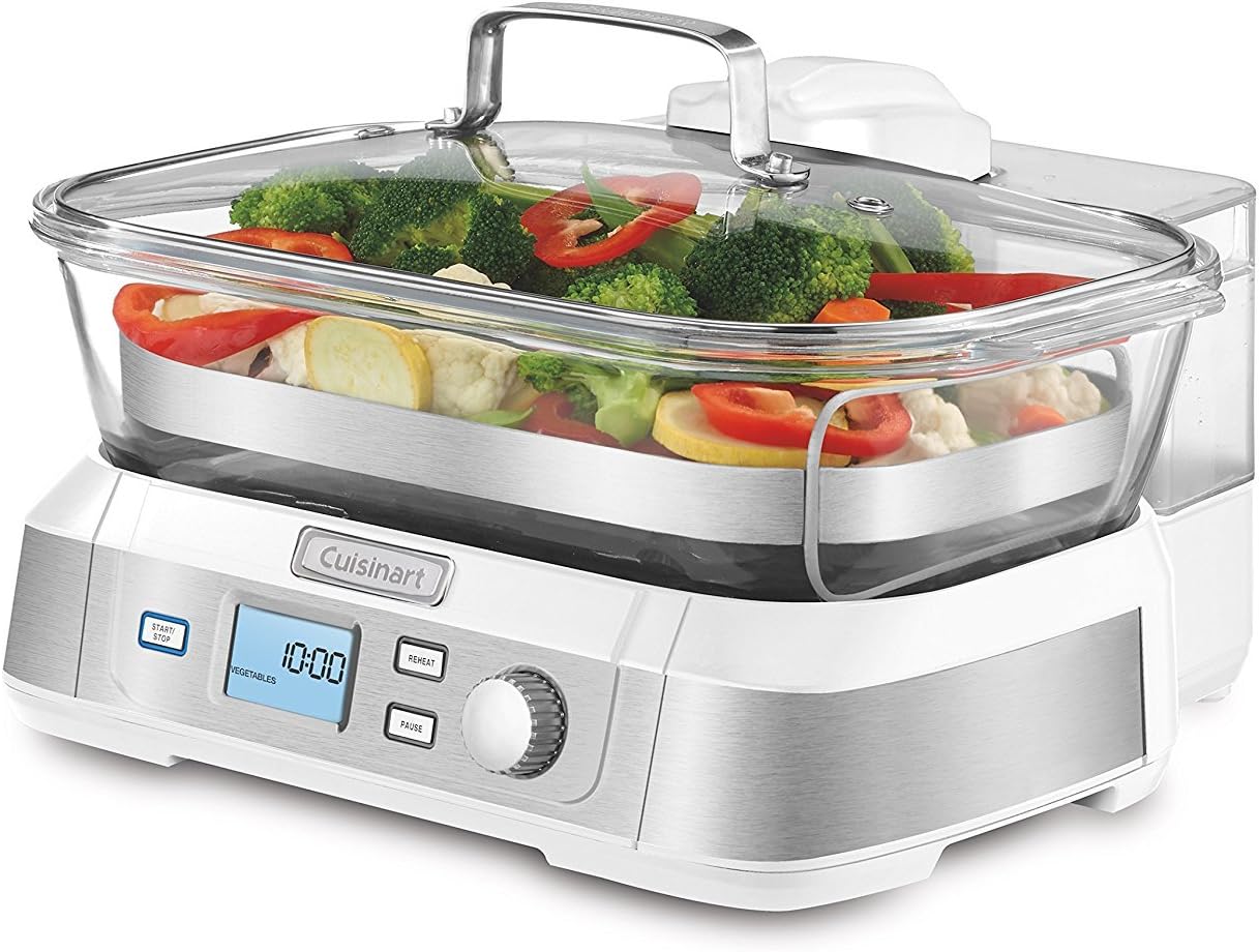 Cuisinart STM-1000 Cook Fresh Digital Glass Steamer, One Size, Stainless Steel