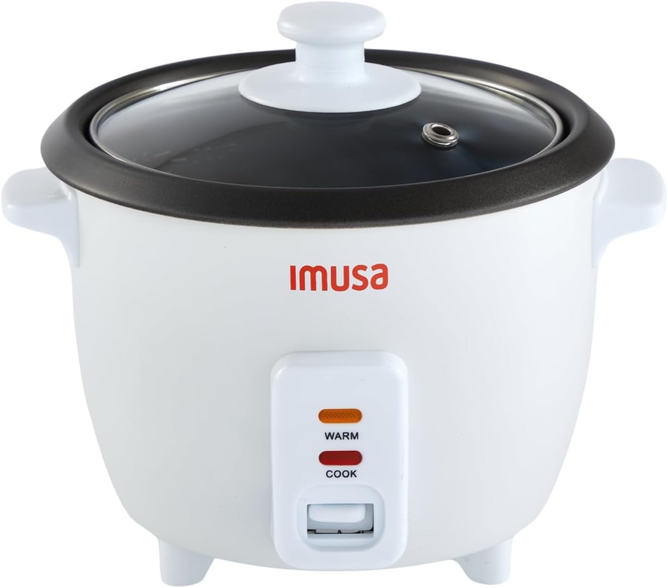 IMUSA USA GAU-00011 Electric Nonstick Rice Cooker 3-Cup (Uncooked) 6-Cup (Cooked), White