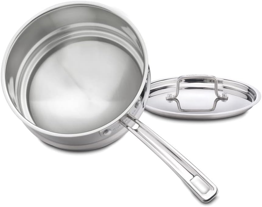 Cuisinart MCP111-20N MultiClad Pro Stainless Skillet, 20-cm, Universal Double Boiler w/Cover