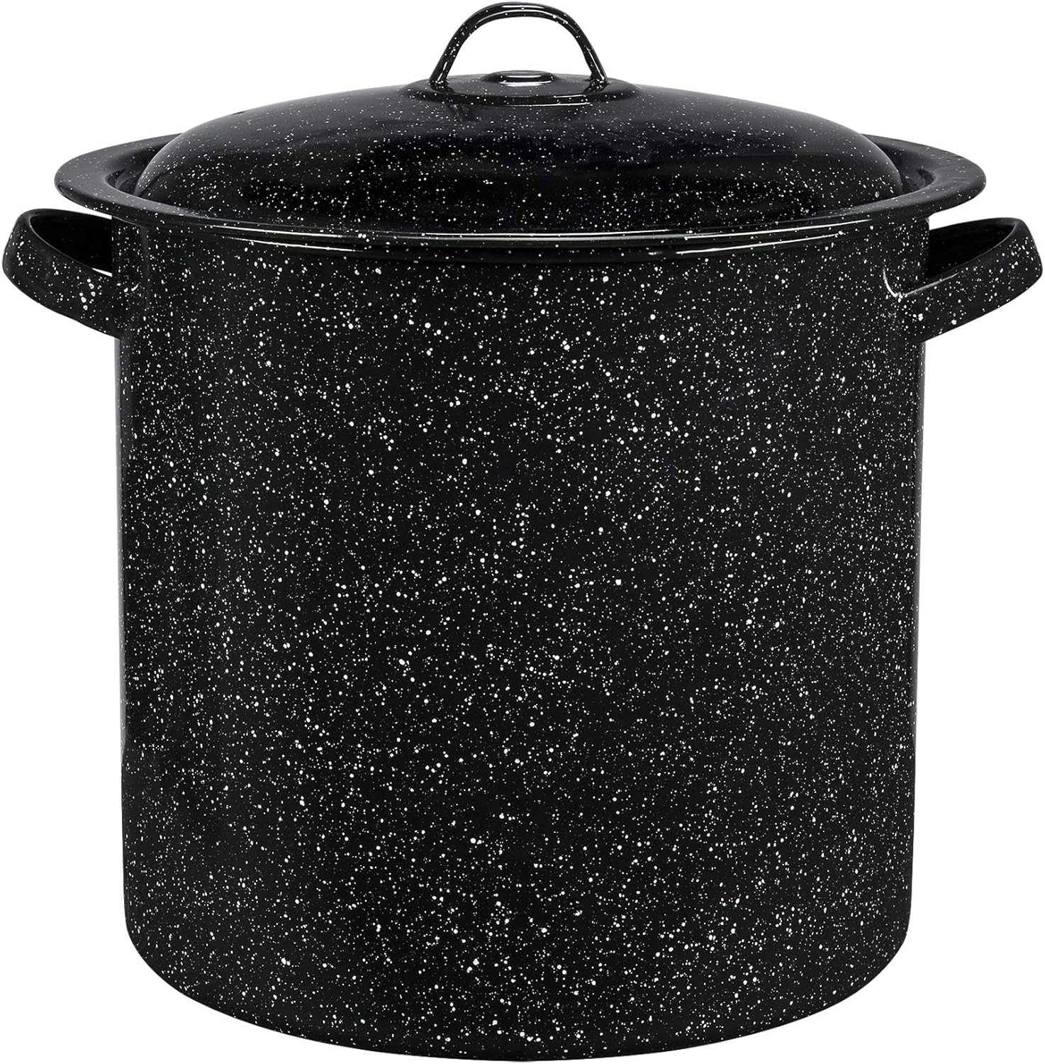 Granite Ware 15.5 Qt Steamer with Lid. Enameled steel perfect for seafood, soups or sauces.